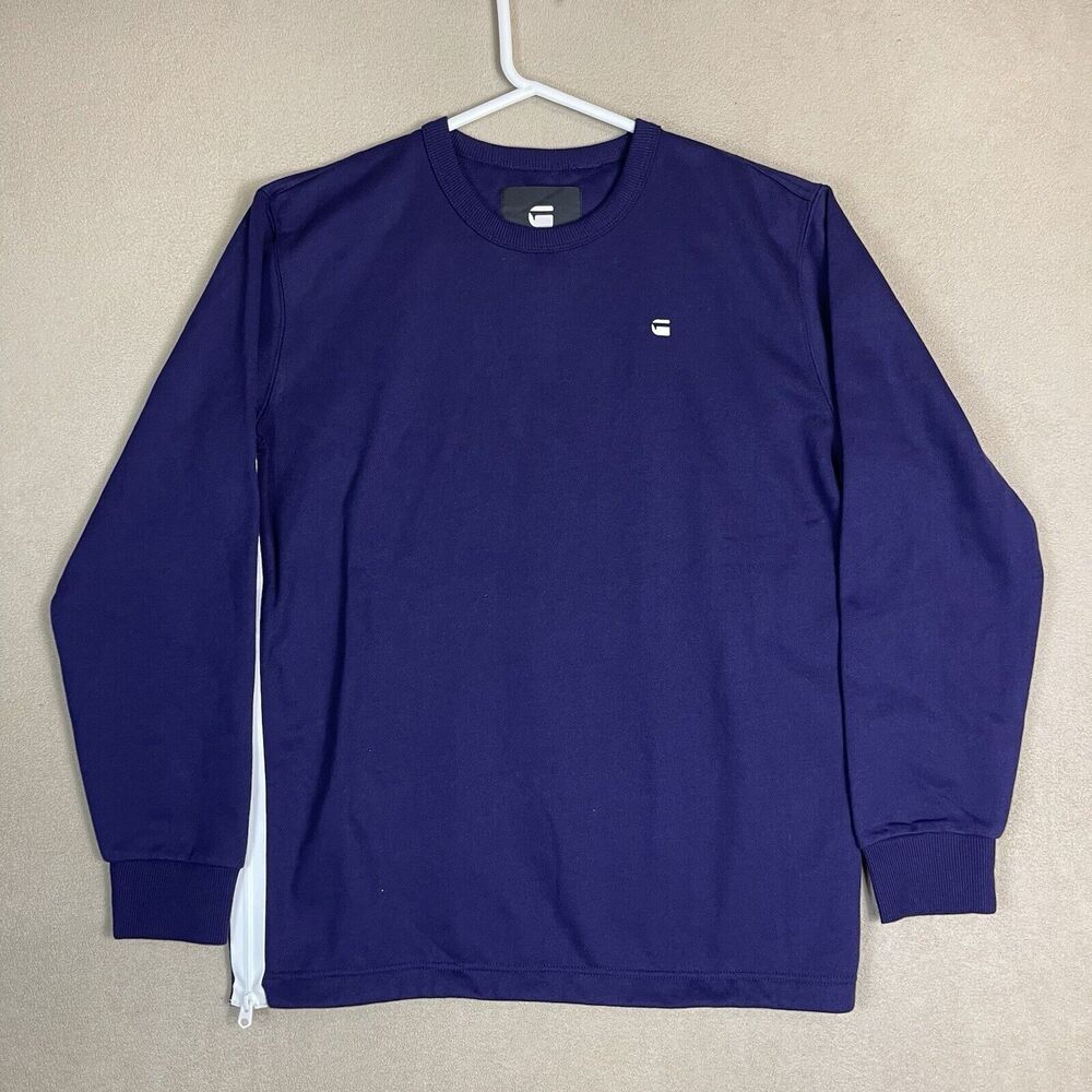 G Star Raw Sweater‎ Mens Medium Purple Pullover Casual Preppy Logo Adult
